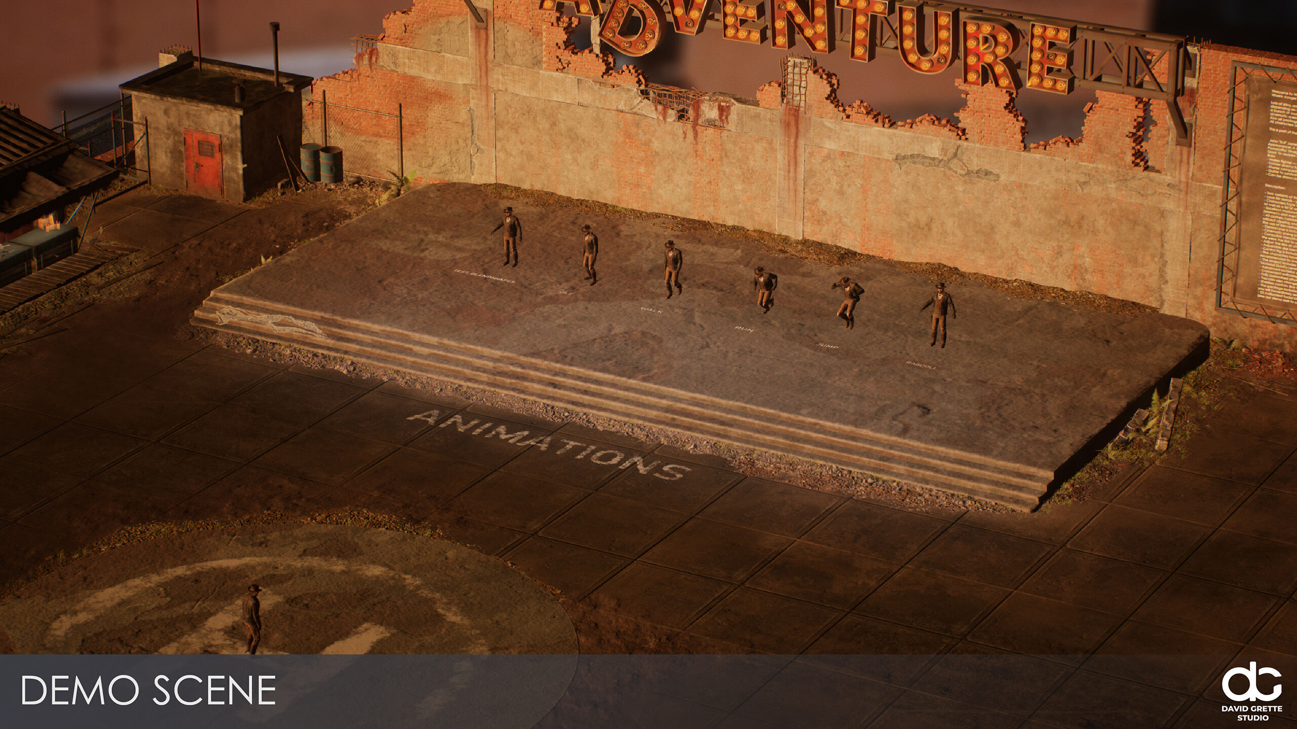 Western Character John - Survival Shooter Cowboy Man Low-poly 3D model_20