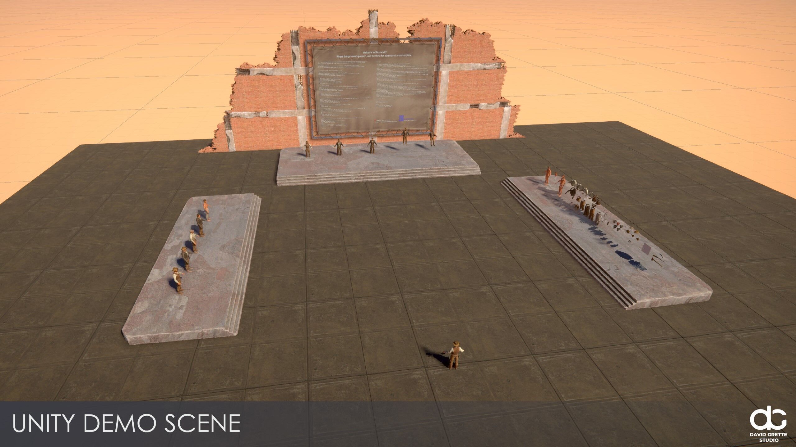 Western Character John - Survival Shooter Cowboy Man Low-poly 3D model_28