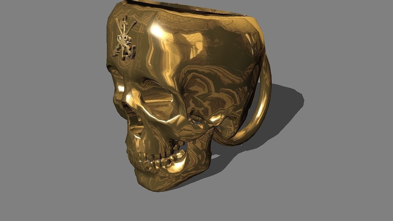 tankard skull shield legion 3D print model_1