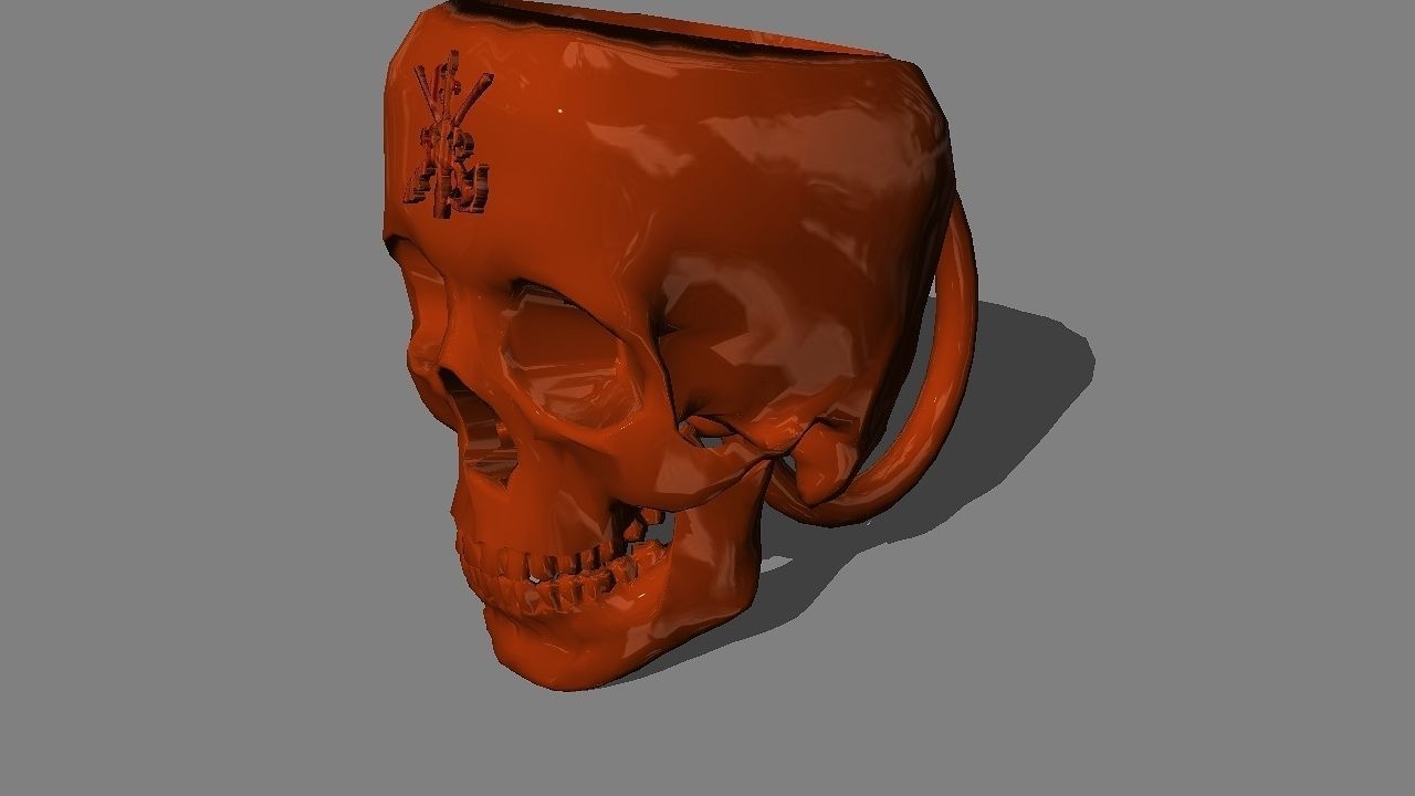 tankard skull shield legion 3D print model_2