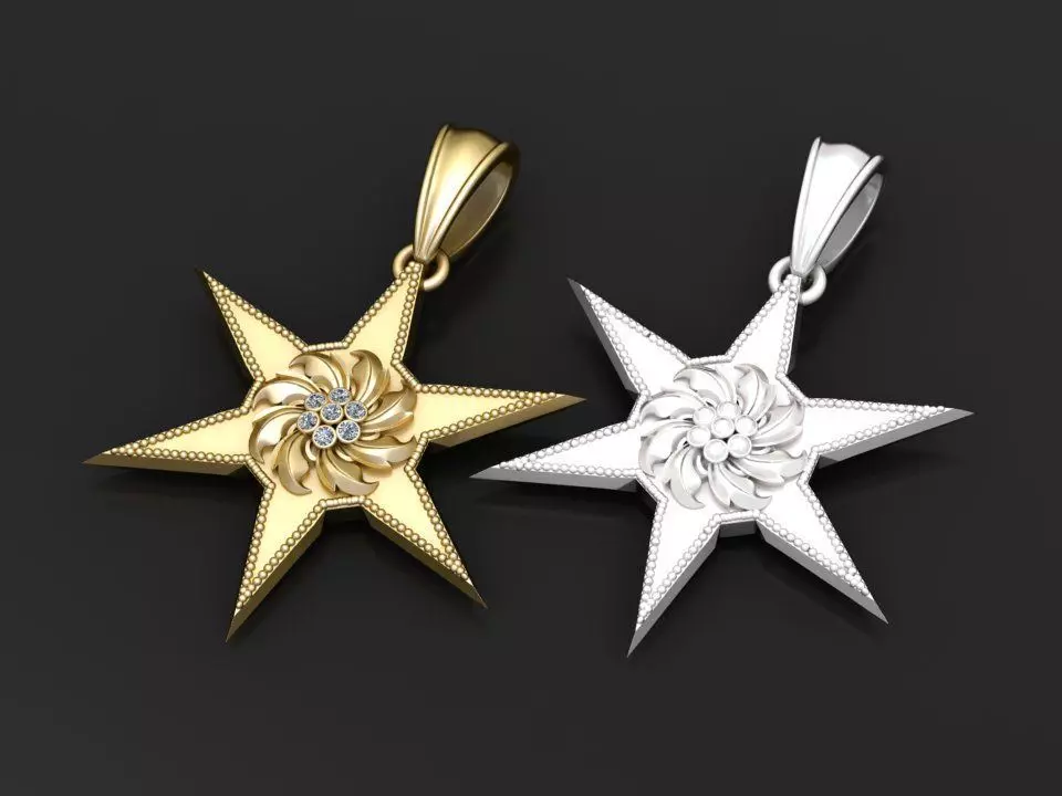 Starburst Pendant 3D print model