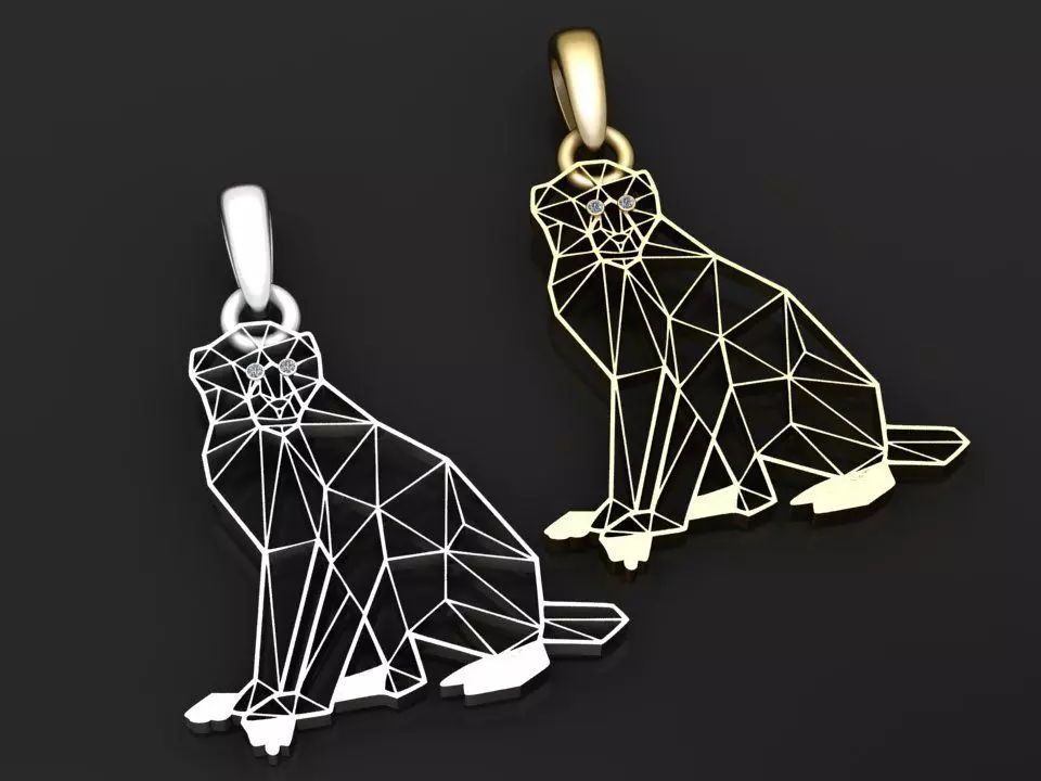 Sitting Cat Pendant 3D print model