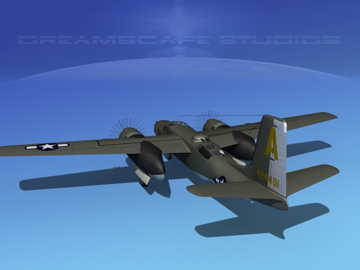 Douglas A-26B Invader V05 3D model_7