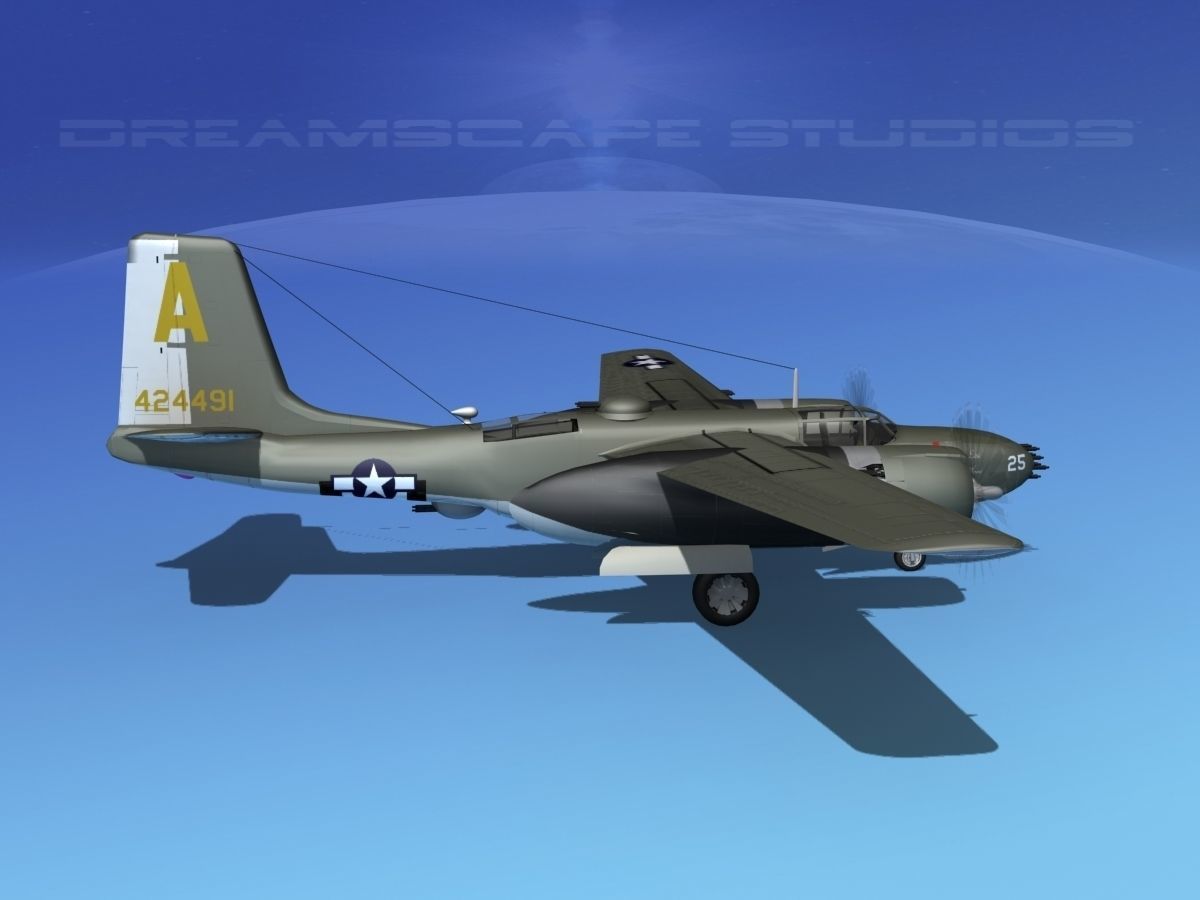 Douglas A-26B Invader V05 3D model_4