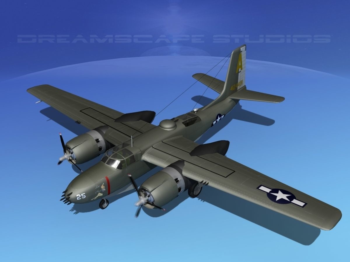 Douglas A-26B Invader V05 3D model_10