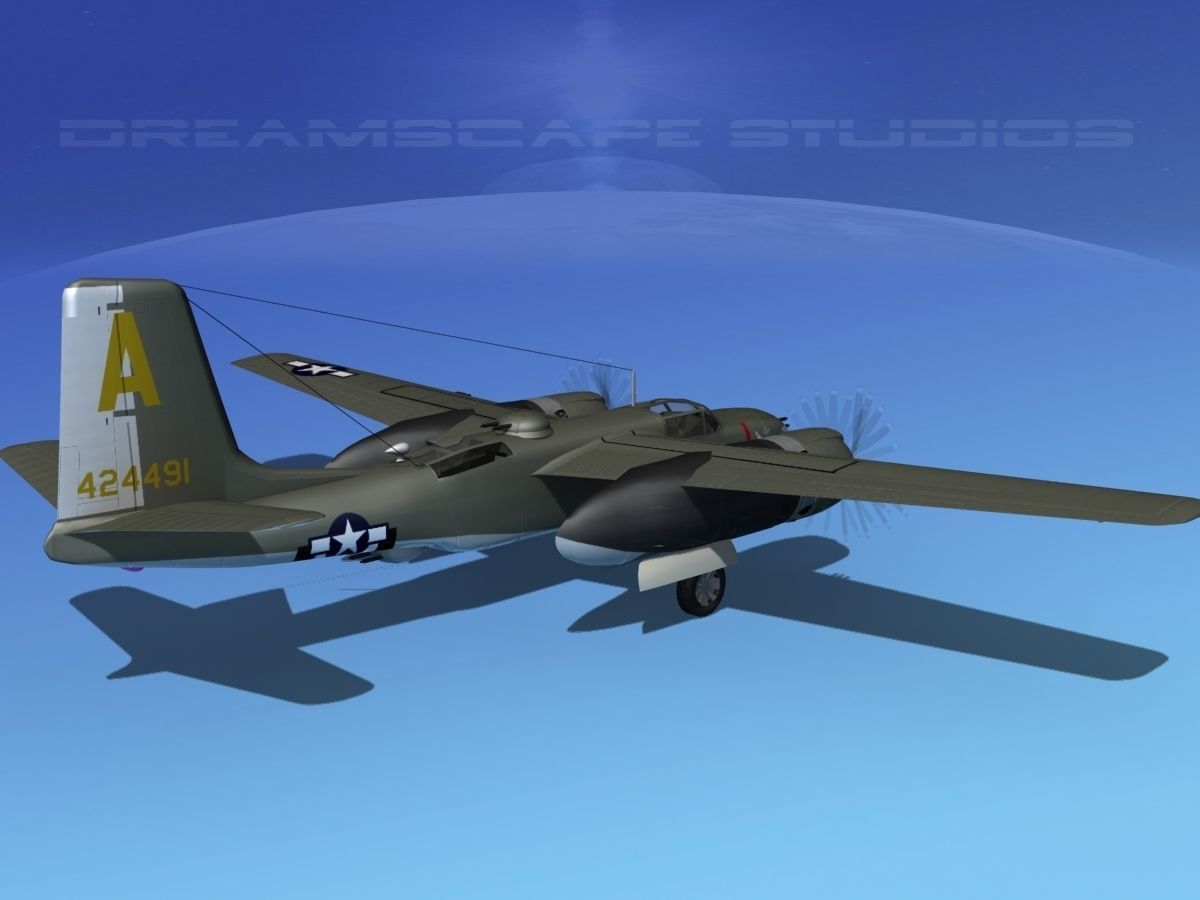 Douglas A-26B Invader V05 3D model_5