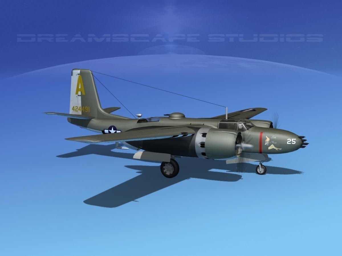 Douglas A-26B Invader V05 3D model_3
