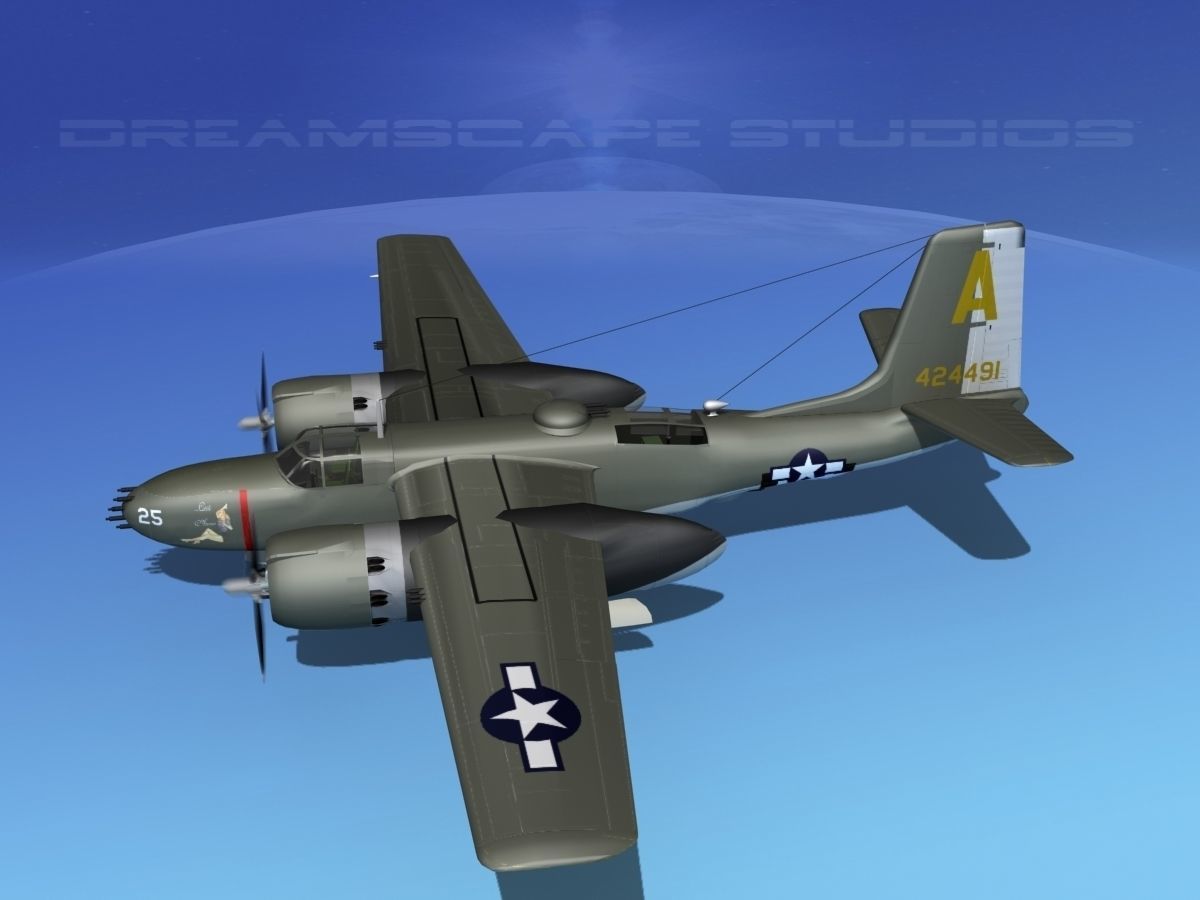 Douglas A-26B Invader V05 3D model_9