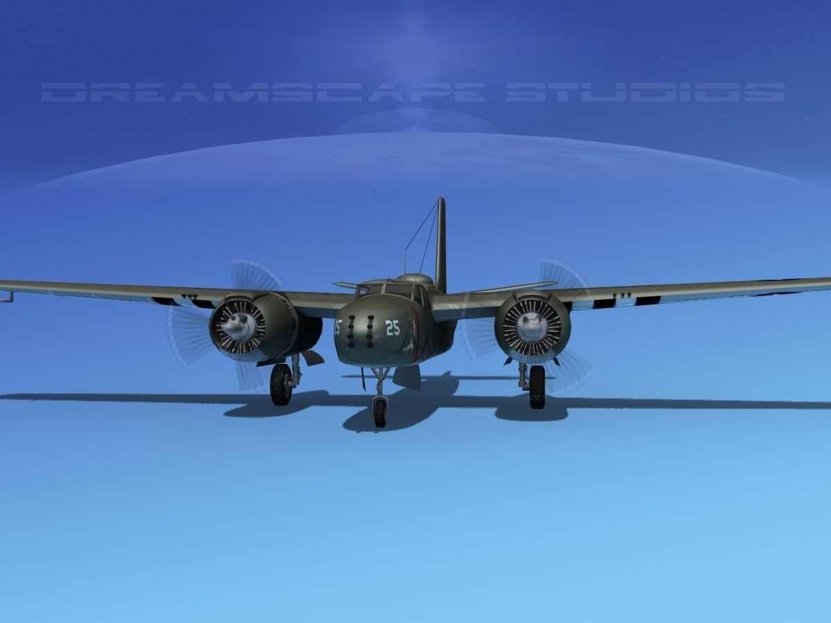 Douglas A-26B Invader V05 3D model_1