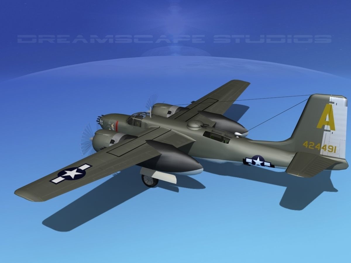 Douglas A-26B Invader V05 3D model_8