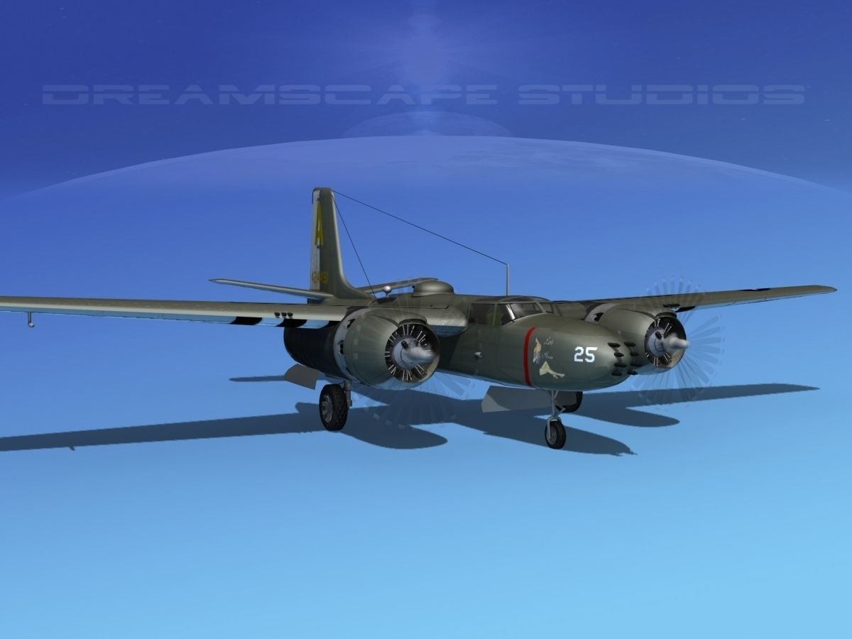Douglas A-26B Invader V05 3D model_2
