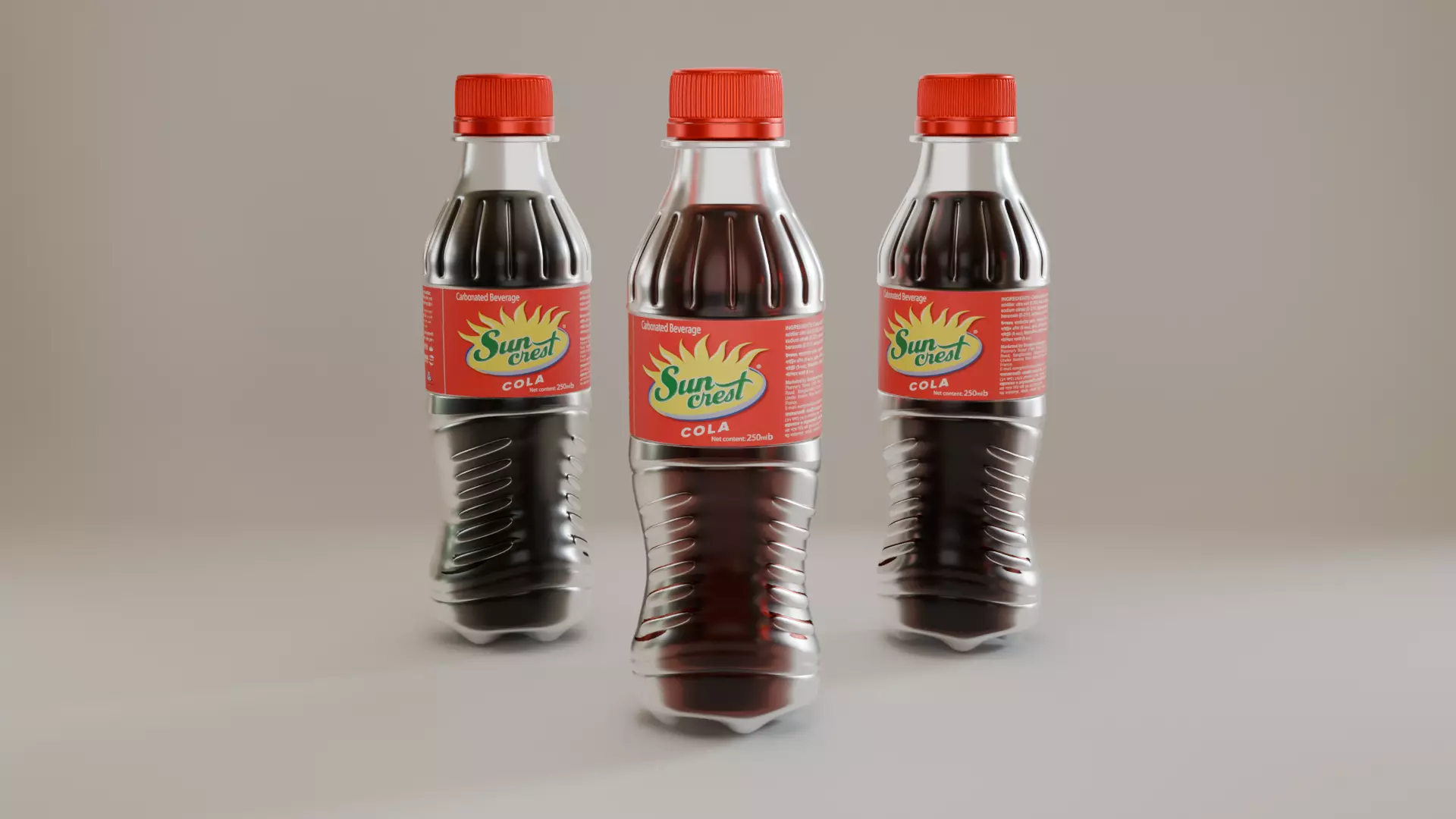 Sun Crest Cola 250ML Low-poly 3D model_0