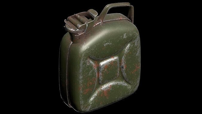 Metallic  gas canister v1 3D model