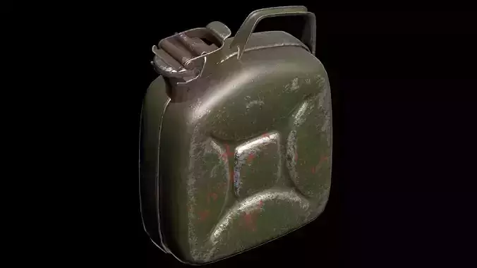 Metallic gas canister v1 3D model