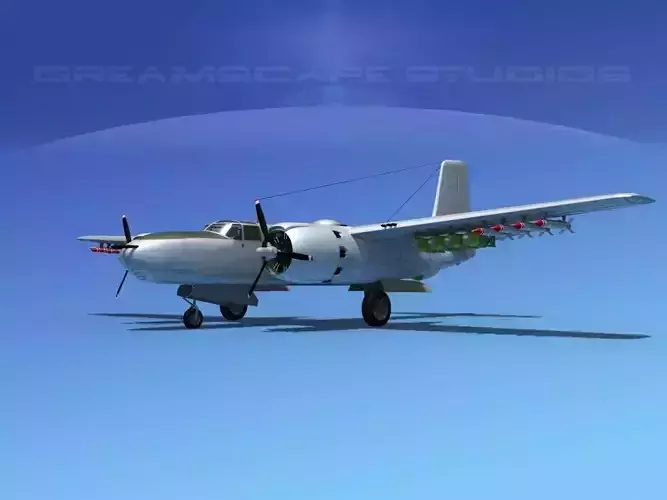 Douglas A-26B Invader V09 3D model