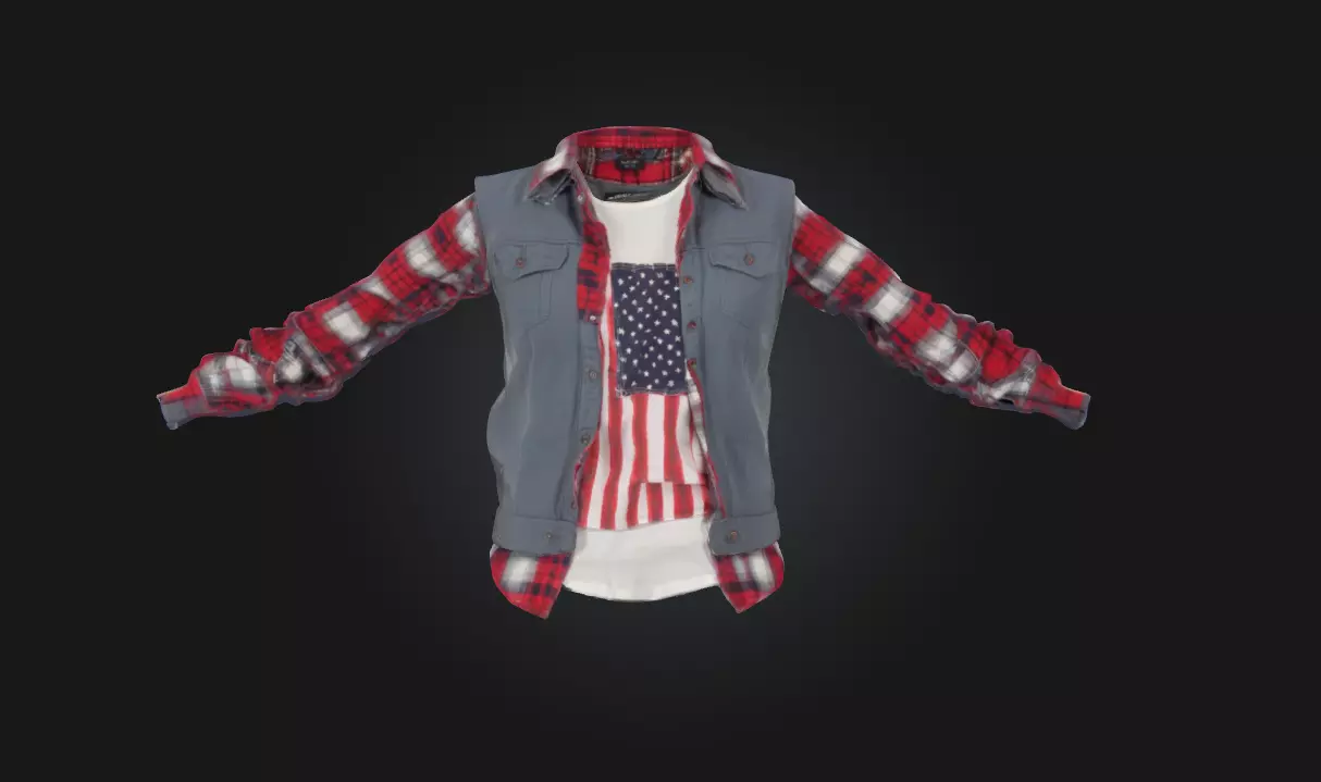Patriotic Layers A Bold Statement of National Pride 3D model