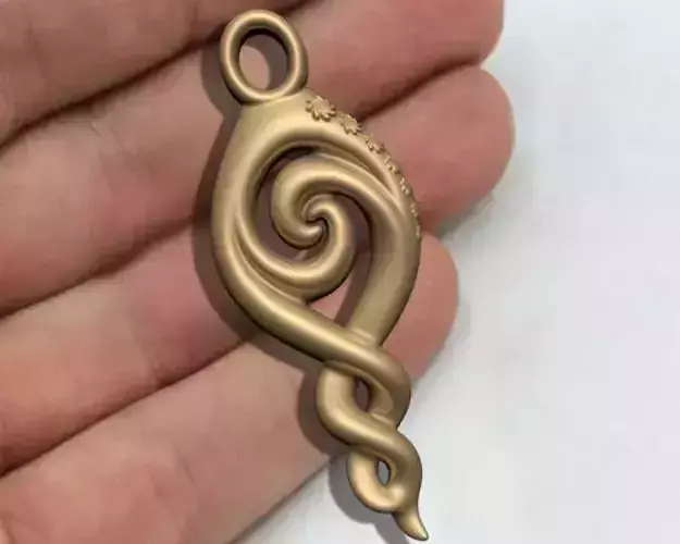 CELTIC TWIST CARVING PENDANT 3D print model