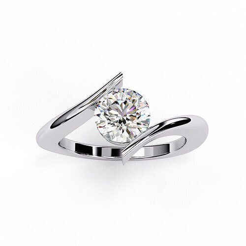 ROUND DIAMOND RING -CAD-046 3D model