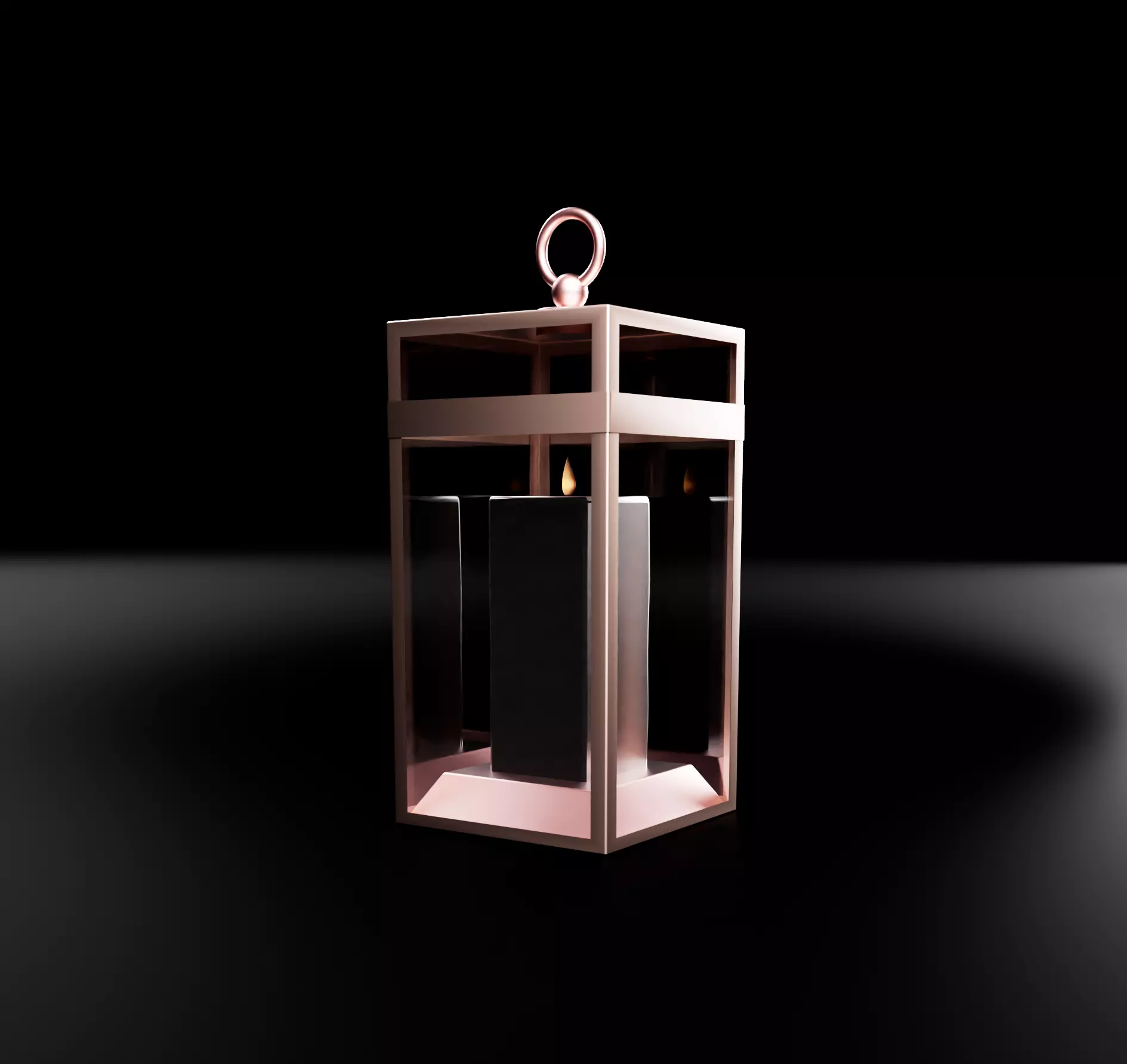 Lantern  Low-poly 3D model_0
