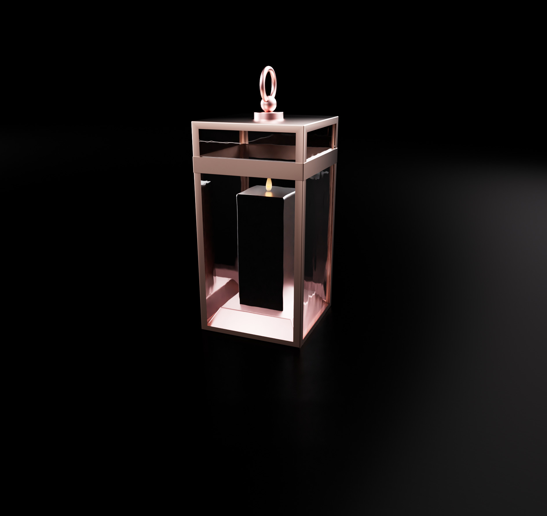 Lantern  Low-poly 3D model_1