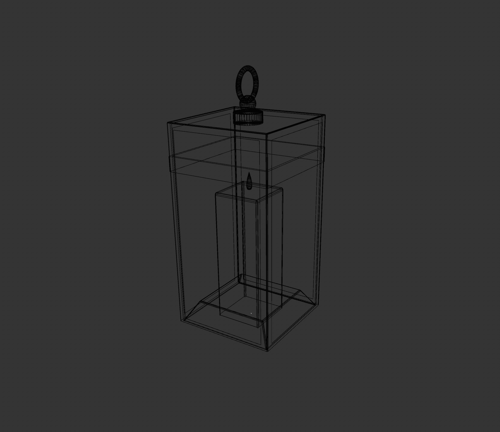 Lantern  Low-poly 3D model_3