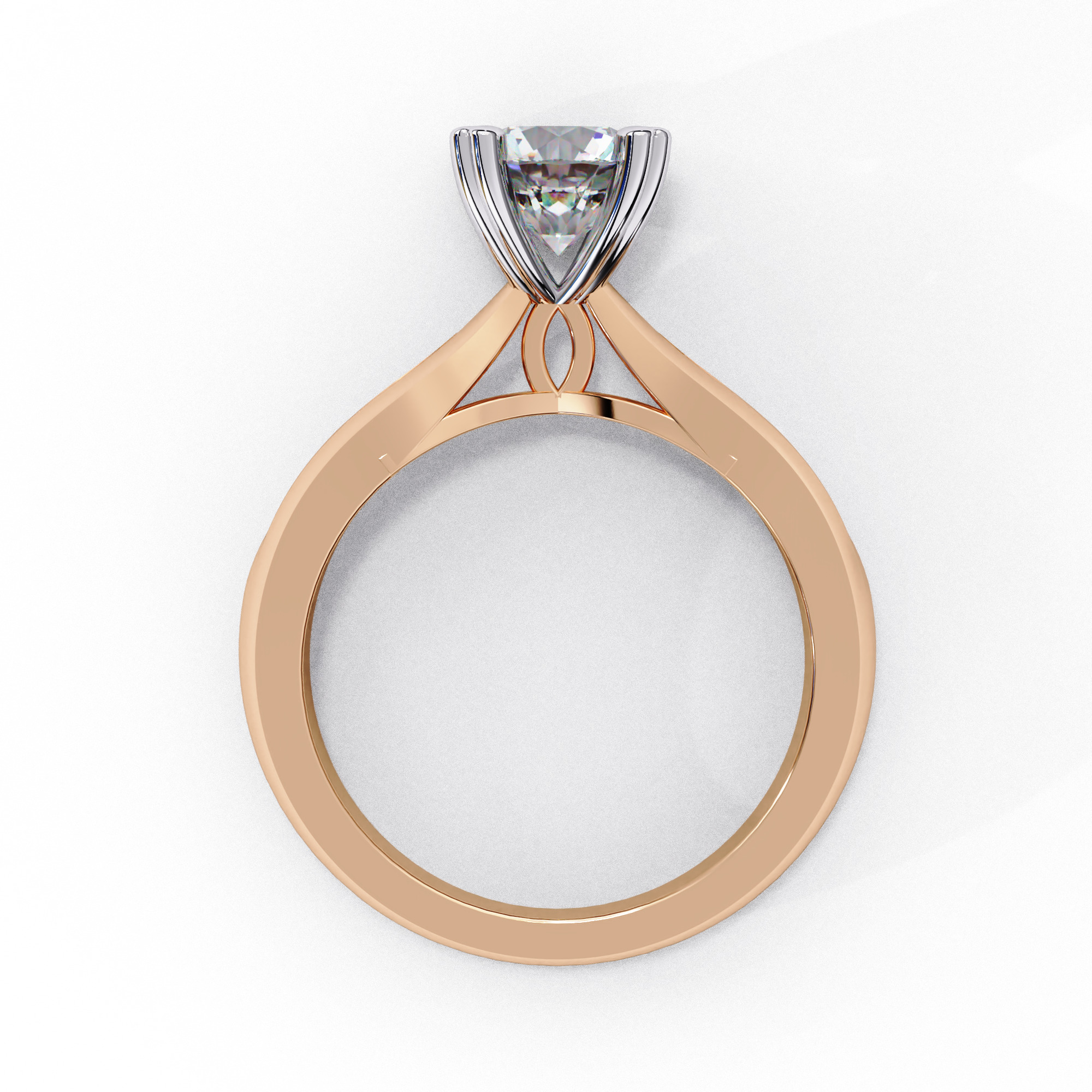 ROUND DIAMOND RING -CAD-048 3D model_8
