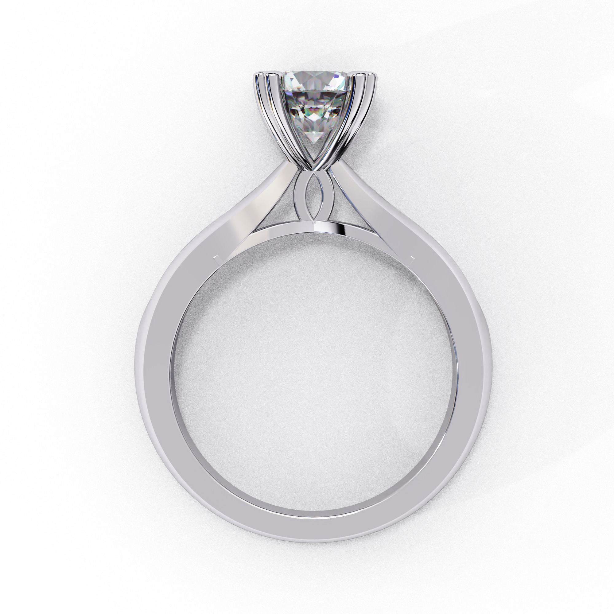 ROUND DIAMOND RING -CAD-048 3D model_6