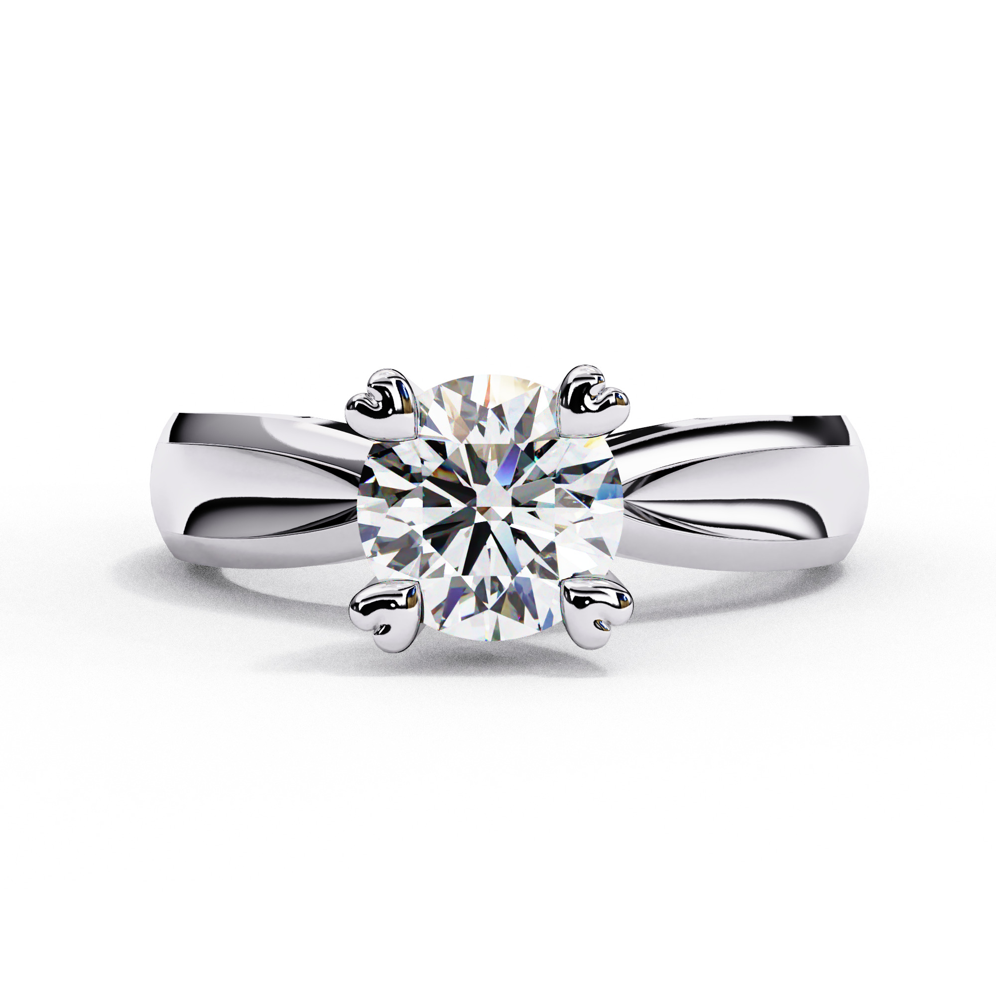 ROUND DIAMOND RING -CAD-048 3D model_9