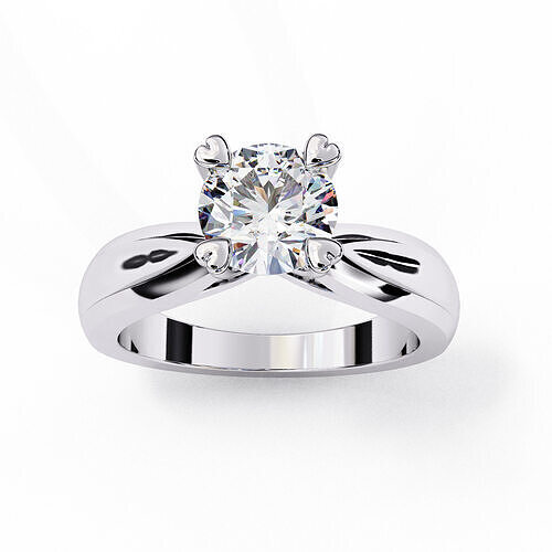ROUND DIAMOND RING -CAD-048 3D model