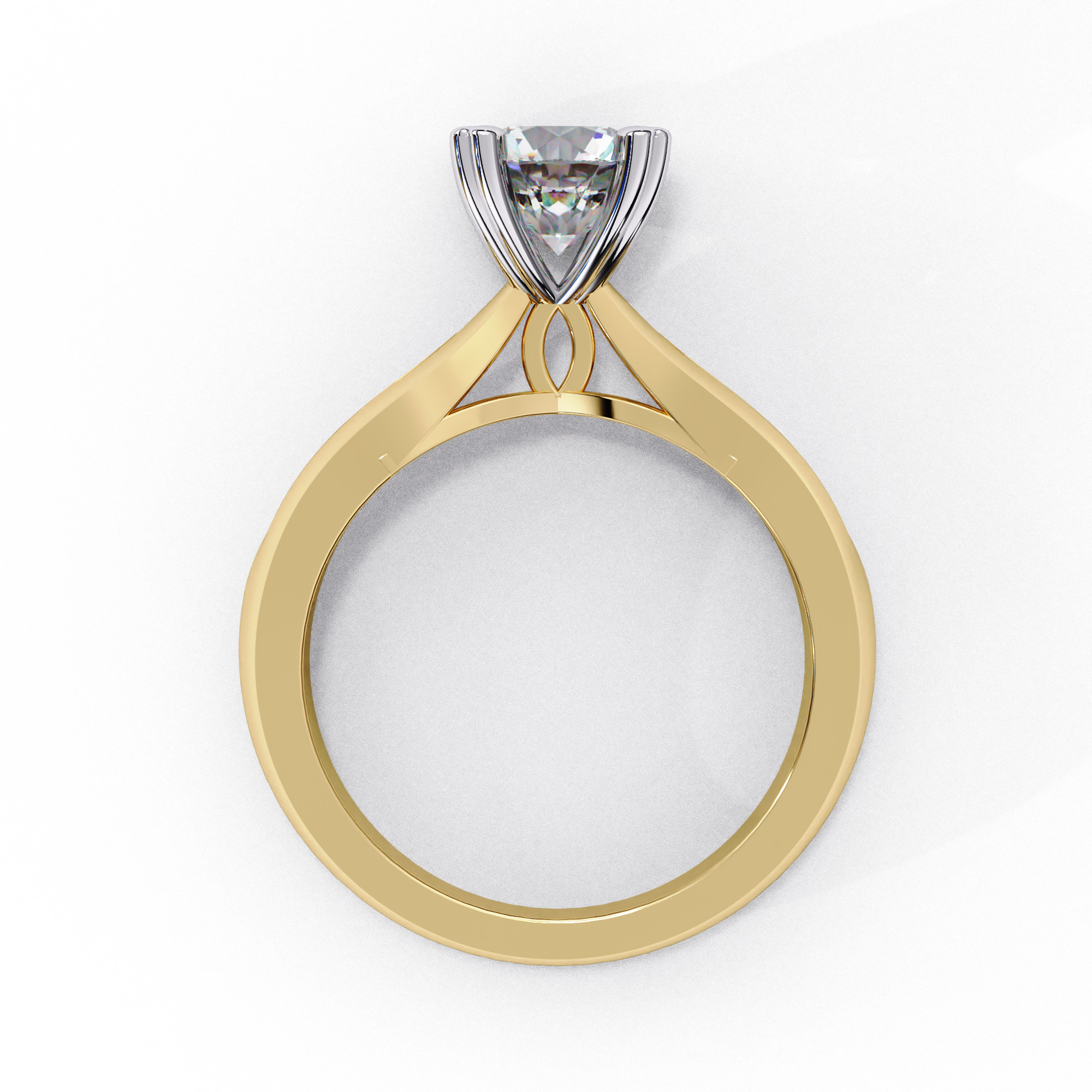 ROUND DIAMOND RING -CAD-048 3D model_7
