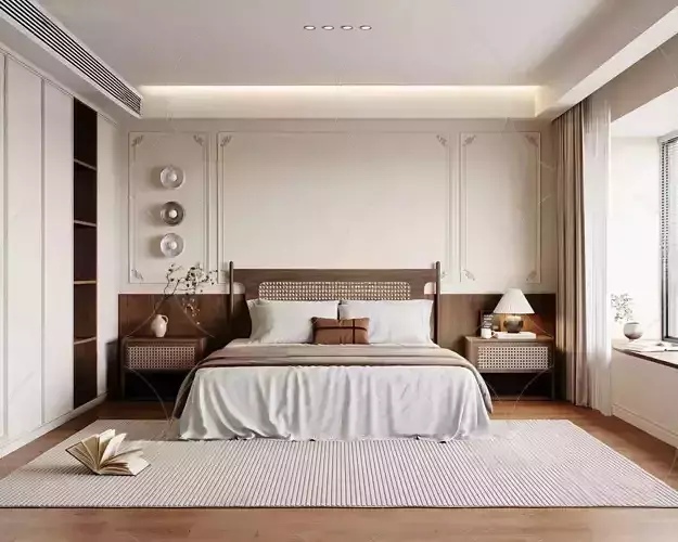 WABI SABI STYLE 3D BEDROOM  0094