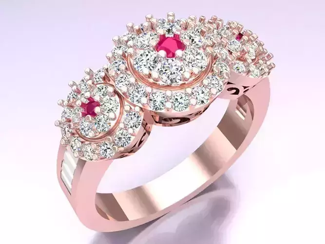 Diamond Ring - Womens Rings - N412946 3D print model