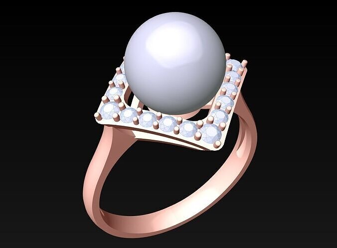 Pearl Ring - Womens Rings  - N412953 3D print model