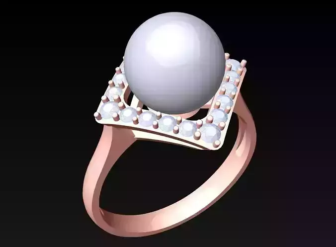 Pearl Ring - Womens Rings  - N412953 3D print model