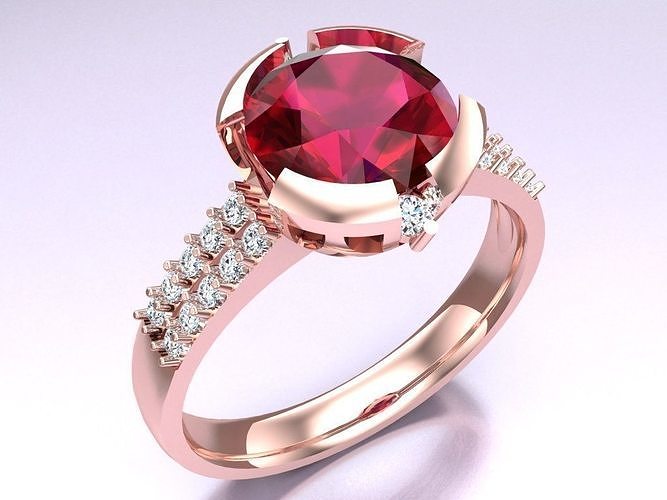 Diamond Ring - Womens Rings - N412017 3D print model