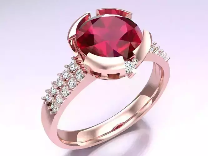 Diamond Ring - Womens Rings - N412017 3D print model
