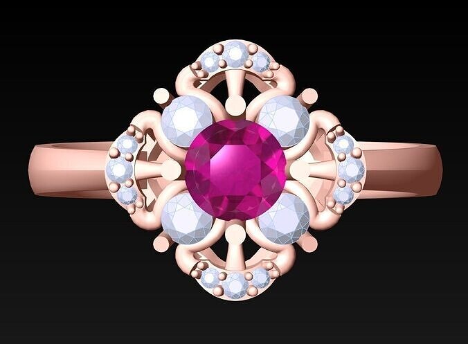 Diamond Ring - Womens Rings - N412043 3D print model