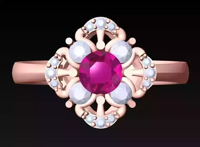 Diamond Ring - Womens Rings - N412043 3D print model