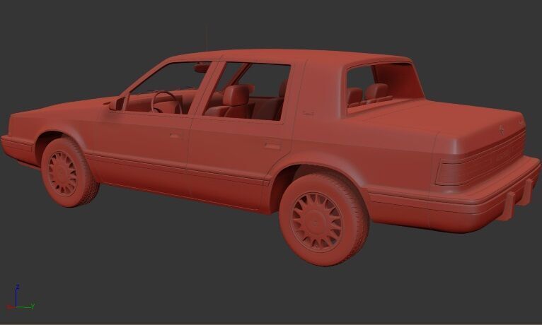 Dodge Dynasty 1993 3D print model_1