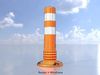 Flexible Traffic Bollard 450 Low-poly 3D model_1