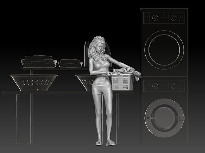 washing machine 3D print model