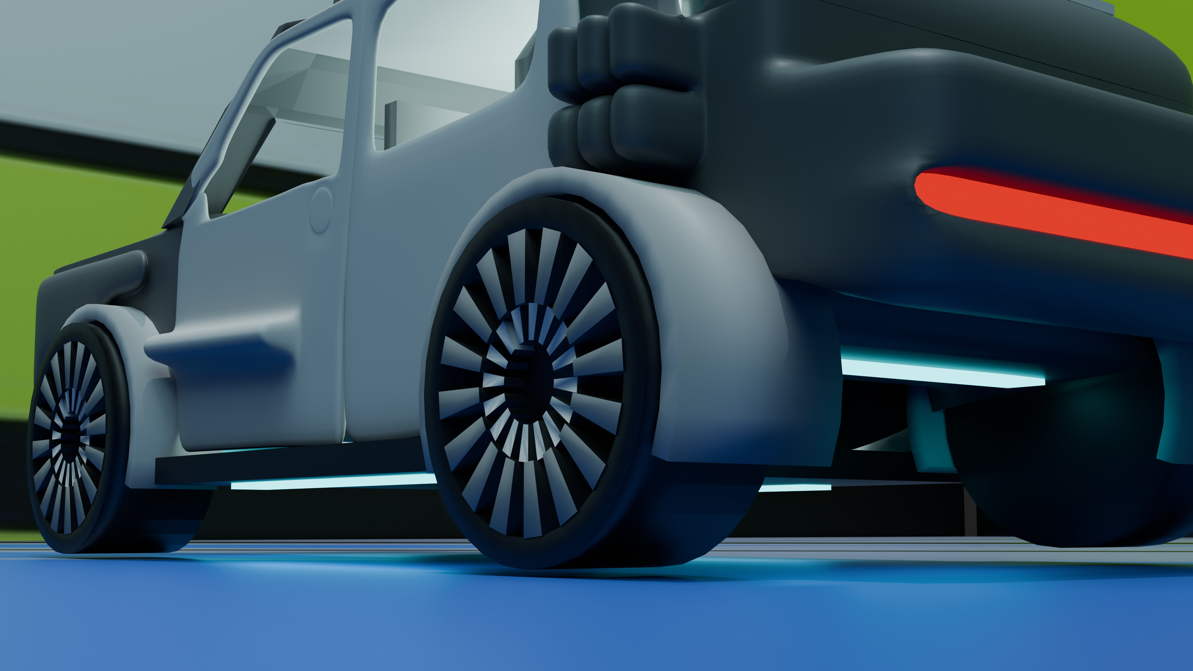 concept suv car Low-poly 3D model_5