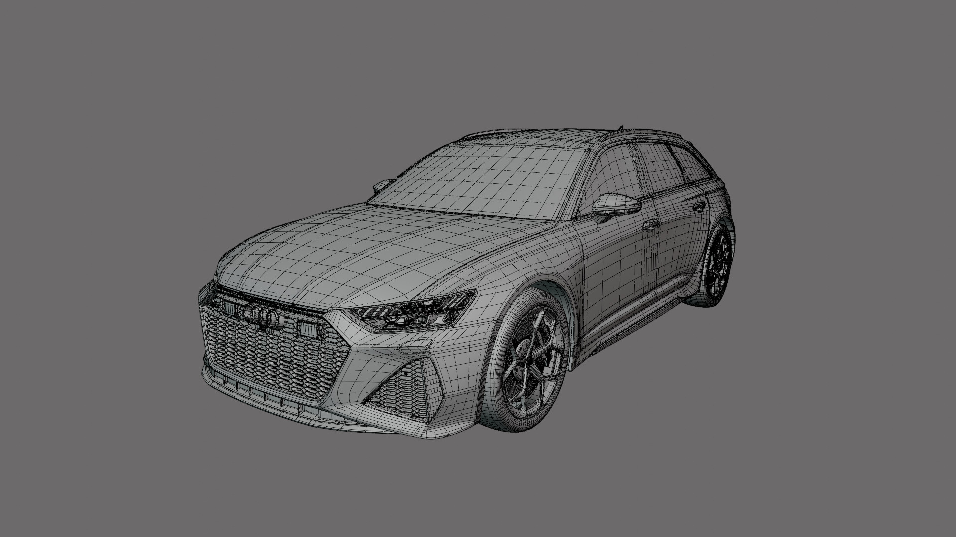 Audi RS6 Avant HighPoly 3D Model 3D model_8