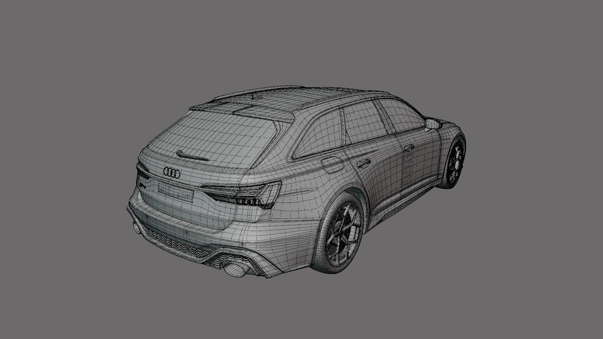 Audi RS6 Avant HighPoly 3D Model 3D model_7