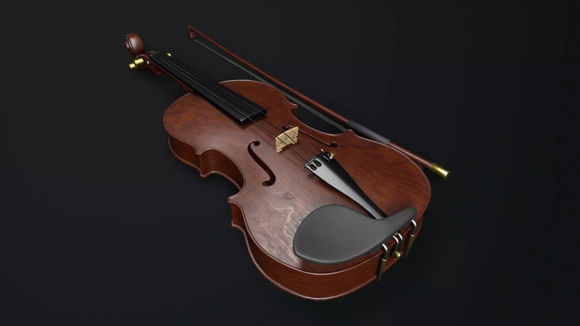 violin Low-poly 3D model