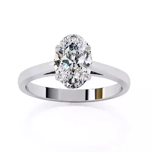 OVAL  DIAMOND RING -CAD-054 