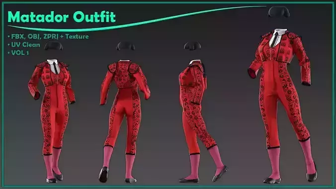 female matador outfit with texture