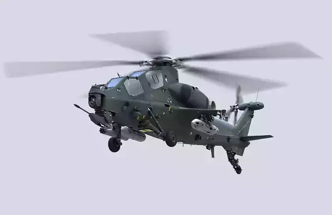 China Armed Helicopter - PLA-WZ10 3D model