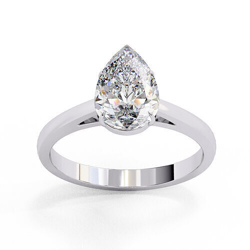 PEAR DIAMOND RING -CAD-055 3D model