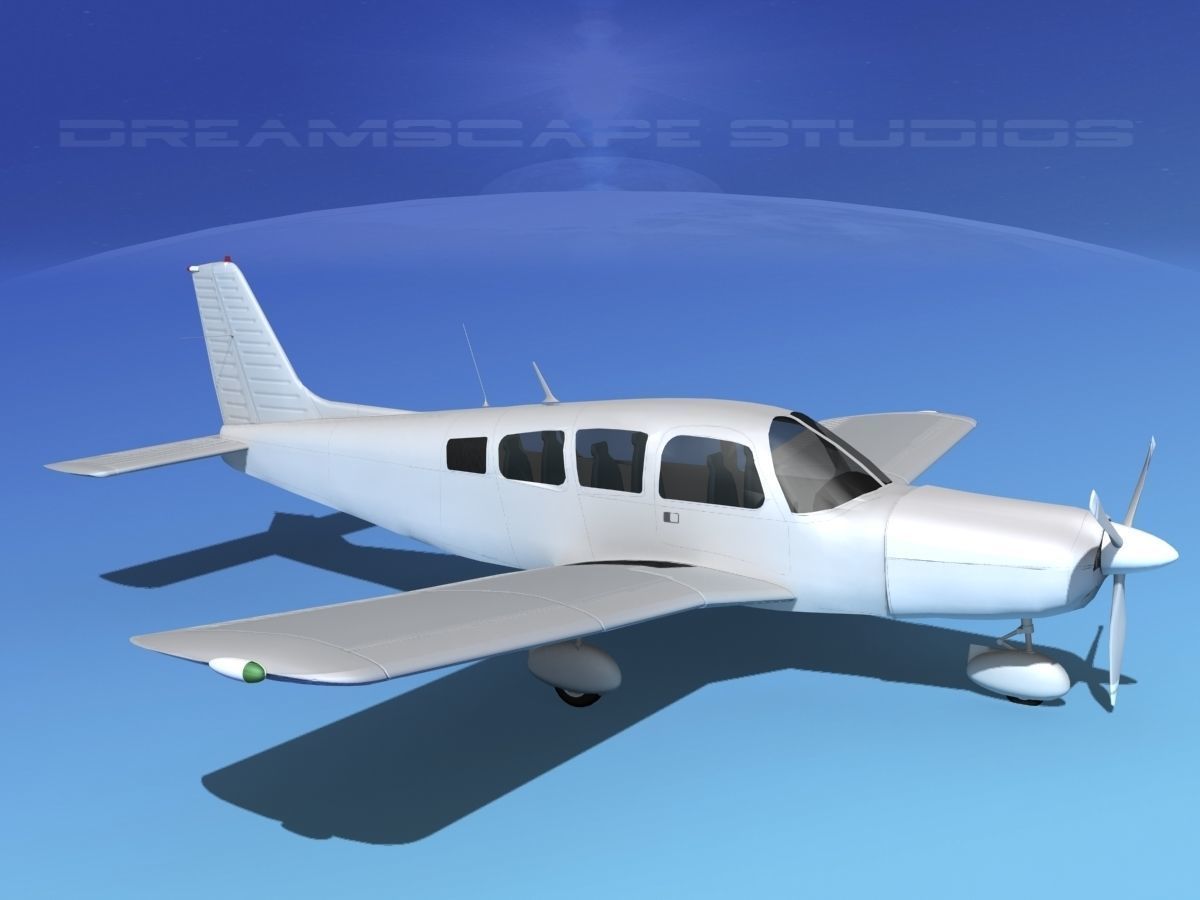 Piper Cherokee Six 300 Bare Metal 3D model_3